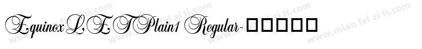 EquinoxLETPlain1 Regular字体转换